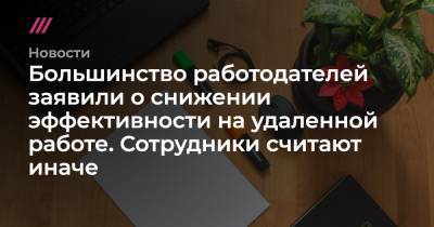 Большинство работодателей заявили о снижении эффективности на удаленной работе. Сотрудники считают иначе - tvrain.ru