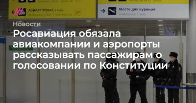 Росавиация обязала авиакомпании и аэропорты рассказывать пассажирам о голосовании по Конституции - tvrain.ru