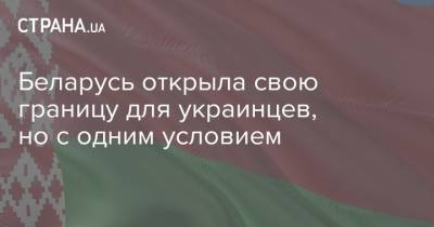 Беларусь открыла свою границу для украинцев, но с одним условием - strana.ua - Украина - Белоруссия
