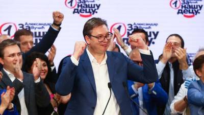 Александр Вучич - Правящая партия Сербии одержала решительную победу на выборах - golos-ameriki.ru - Сербия