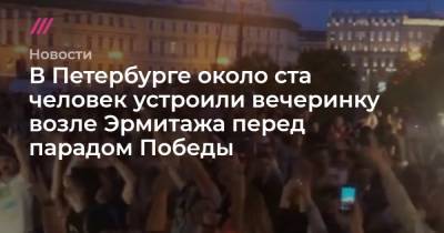 В Петербурге около ста человек устроили вечеринку возле Эрмитажа перед парадом Победы - tvrain.ru - Санкт-Петербург