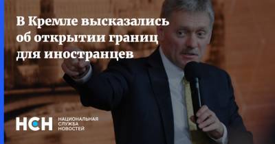 Дмитрий Песков - В Кремле высказались об открытии границ для иностранцев - nsn.fm - Россия