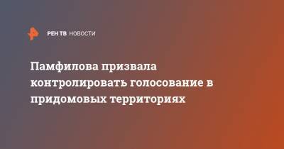 Элла Памфилова - Памфилова призвала контролировать голосование в придомовых территориях - ren.tv - Москва