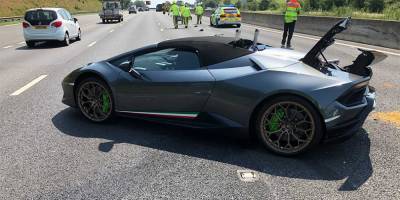 Новый Lamborghini разбили через 20 минут после покупки. Фотофакт - autonews.ru - Англия