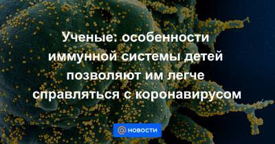 Ученые: особенности иммунной системы детей позволяют им легче справляться с коронавирусом - news.mail.ru - Сша