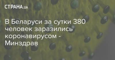 В Беларуси за сутки 380 человек заразились коронавирусом - Минздрав - strana.ua - Украина - Белоруссия