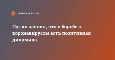 Владимир Путин - Путин заявил, что в борьбе с коронавирусом есть позитивная динамика - ren.tv - Россия