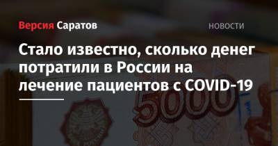 Татьяна Голикова - Стало известно, сколько денег потратили в России на лечение пациентов с COVID-19 - nversia.ru - Россия