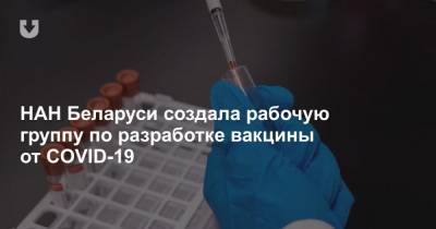 НАН Беларуси создала рабочую группу по разработке вакцины от COVID-19 - news.tut.by - Белоруссия