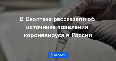 В Сколтехе рассказали об источнике появления коронавируса в России - news.mail.ru - Россия - Китай