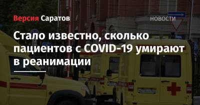 Сергей Авдеев - Стало известно, сколько пациентов с COVID-19 умирают в реанимации - nversia.ru - Россия