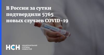 В России за сутки подтвердили 5765 новых случаев COVID-19 - nsn.fm - Россия