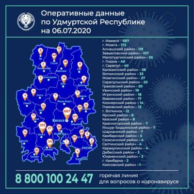 17 случаев заболевания коронавирусом подтвердили в Удмуртии - gorodglazov.com - республика Удмуртия - Ижевск - район Алнашский - район Вавожский