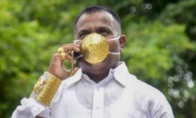 Бизнесмен носит золотую маску за $4 тыс. во время пандемии коронавируса - usa.one - Франция - Индия