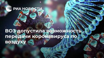 Елизавета Исакова - ВОЗ допустила возможность передачи коронавируса по воздуху - ria.ru