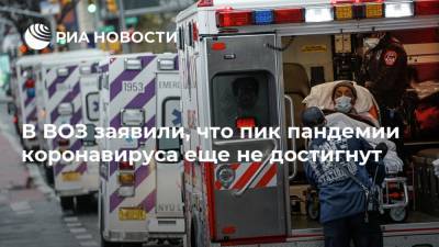 Тедрос Адханом Гебрейесус - Тедрос Гебрейесус - В ВОЗ заявили, что пик пандемии коронавируса еще не достигнут - ria.ru - Москва