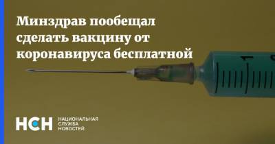 Михаил Мурашко - Минздрав пообещал сделать вакцину от коронавируса бесплатной - nsn.fm
