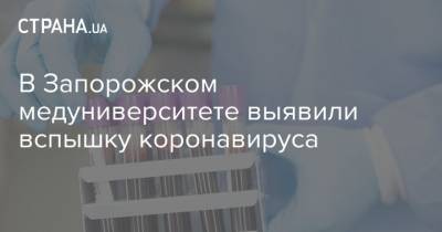 В Запорожском медуниверситете выявили вспышку коронавируса - strana.ua