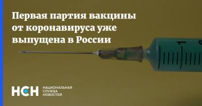 Первая партия вакцины от коронавируса уже выпущена в России - nsn.fm - Россия