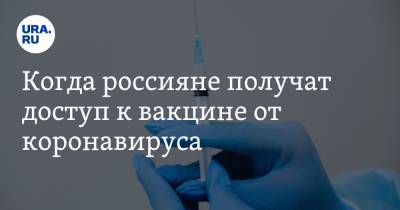 Александр Гинцбург - Когда россияне получат доступ к вакцине от коронавируса - ura.news