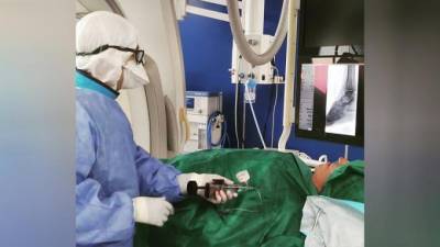 Георгий СВЯТОЙ (Святой) - В больнице Святого Георгия впервые провели эндоваскулярную операцию пациенту с COVID-19 - piter.tv