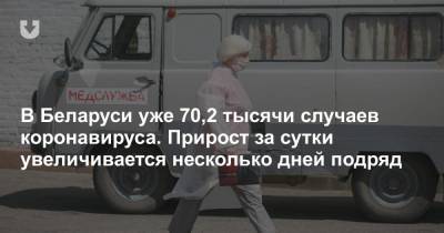 В Беларуси уже 70,2 тысячи случаев коронавируса. Прирост за сутки увеличивается несколько дней подряд - news.tut.by - Белоруссия