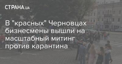 В "красных" Черновцах бизнесмены вышли на масштабный митинг против карантина - strana.ua - Черновцы