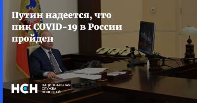 Владимир Путин - Путин надеется, что пик COVID-19 в России пройден - nsn.fm - Россия