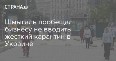 Денис Шмыгаль - Шмыгаль пообещал бизнесу не вводить жесткий карантин в Украине - strana.ua - Украина