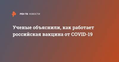 Ученые объяснили, как работает российская вакцина от COVID-19 - ren.tv - Сша - Снг