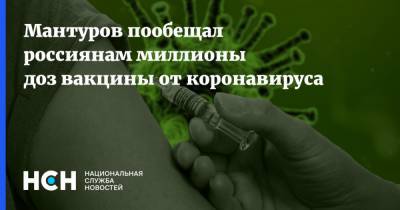 Денис Мантуров - Мантуров пообещал россиянам миллионы доз вакцины от коронавируса - nsn.fm - Россия
