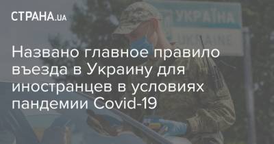 Максим Степанов - Названо главное правило въезда в Украину для иностранцев в условиях пандемии Covid-19 - strana.ua - Украина