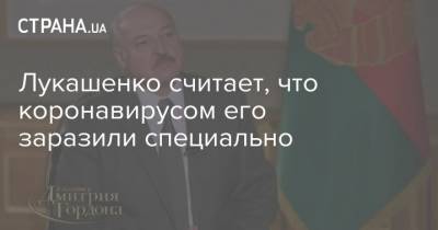 Александр Лукашенко - Дмитрий Гордон - Лукашенко считает, что коронавирусом его заразили специально - strana.ua
