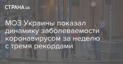 МОЗ Украины показал динамику заболеваемости коронавирусом за неделю с тремя рекордами - strana.ua - Украина