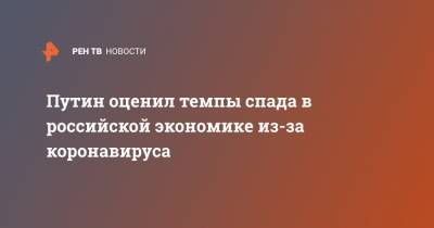 Владимир Путин - Путин оценил темпы спада в российской экономике из-за коронавируса - ren.tv - Россия