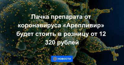Пачка препарата от коронавируса «Арепливир» будет стоить в розницу от 12 320 рублей - news.mail.ru - Хабаровск