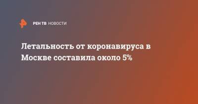 Летальность от коронавируса в Москве составила около 5% - ren.tv - Россия - Москва