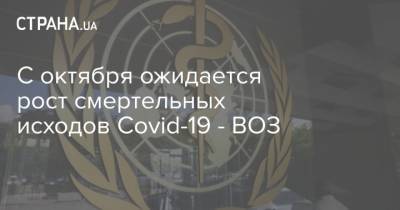 Ханс Клюге - С октября ожидается рост смертельных исходов Covid-19 - ВОЗ - strana.ua