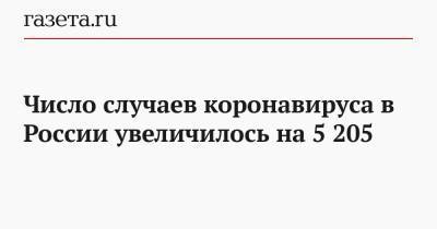 Число случаев коронавируса в России увеличилось на 5 205 - gazeta.ru - Россия