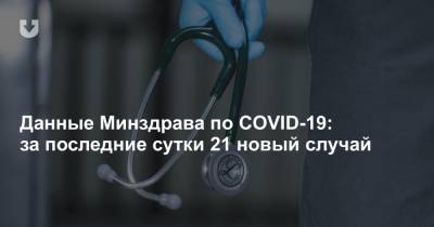 Данные Минздрава по COVID-19: за последние сутки 21 новый случай - news.tut.by - Белоруссия