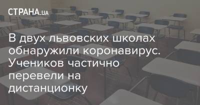 В двух львовских школах обнаружили коронавирус. Учеников частично перевели на дистанционку - strana.ua - Львов