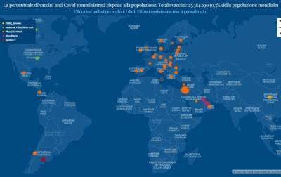 В Италии создали карту мировой COVID-вакцинации - korrespondent.net - Италия