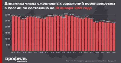 В России продолжился спад по числу новых случаев COVID-19 за сутки - profile.ru - Россия