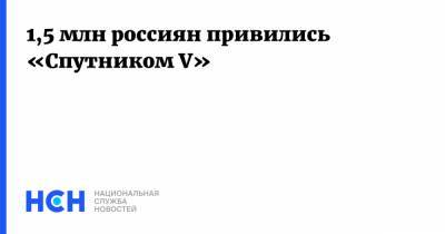 Сэм Фазель - 1,5 млн россиян привились «Спутником V» - nsn.fm - Россия