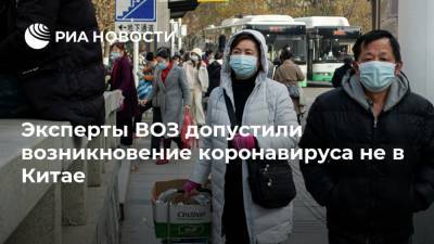 Марион Купманс - Эксперты ВОЗ допустили возникновение коронавируса не в Китае - ria.ru - Китай - Ухань - Пекин