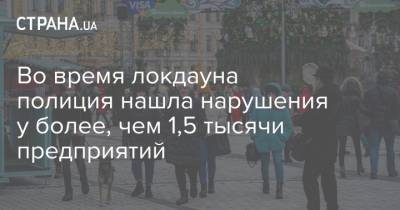 Во время локдауна полиция нашла нарушения у более, чем 1,5 тысячи предприятий - strana.ua