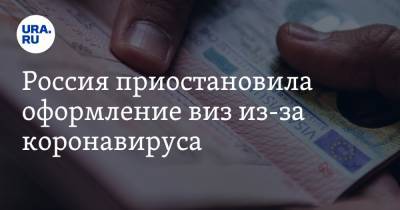 Россия приостановила оформление виз из-за коронавируса - ura.news - Россия
