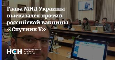 Дмитрий Кулеб - Глава МИД Украины высказался против российской вакцины «Спутник V» - nsn.fm - Россия - Украина
