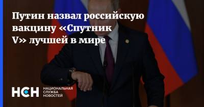 Владимир Путин - Путин назвал российскую вакцину «Спутник V» лучшей в мире - nsn.fm - Россия