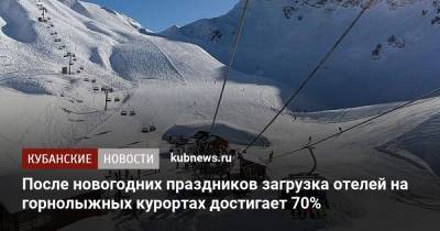 После новогодних праздников загрузка отелей на горнолыжных курортах достигает 70% - kubnews.ru - Сочи